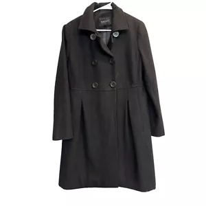 Nine West Wool Peacoat Black Size 10 Women’s Winter Overcoat Mid length Lined - Picture 1 of 5