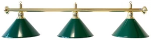 Billardlampe, Evergreen, grün, 3 Schirme, Ø 35 cm, 150 cm - Bild 1 von 4