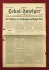 BERLINER LOKAL-ANZEIGER (4.8.1914): Auftakt zum 1. Weltkrieg (Reichstagssitzung)