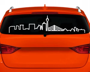 Düsseldorf Skyline Silhouette Aufkleber Kontur 25 Farben 8 Größen Autoaufkleber - Bild 1 von 1