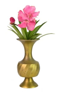 Vintage Small Size Handmade Brass Flower Vase Old Office Desk Décor Pot. G7-1040 - Picture 1 of 9