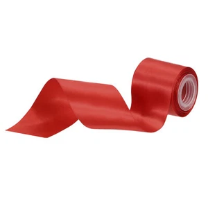 2" 5 Yard doppelseitiges festes Satinband Polyestergewebe rot - Bild 1 von 7