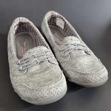 Womans Skechers Relaxed Fit Air Cooled Memory Foam Shoes Sz 7.5 Gray W/Box NICE