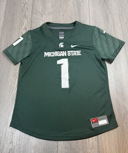 Nike Women’s Medium Dri-FIT Michigan State Spartans #1 Football Home Jersey - Picture 1 of 13