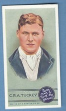 Vintage 1937 C.R.A. TUCKEY Cricket Card  