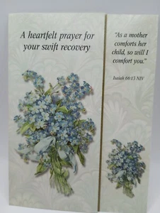 Creative Horizons A Swift Recovery Grußkarte blaue Blumen 1995 - Bild 1 von 3