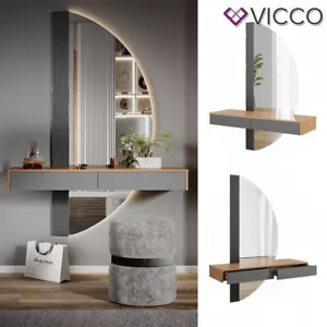 Schminktisch Melisa Eiche Grau 120 cm mit 2 Schubladen Vicco - Bild 1 von 8