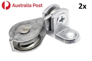 Moss Awning Pulley Single 25mm Zinc with Adaptor 2 PACK Australian Made - Picture 1 of 2