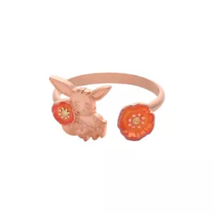 Nuovo! Anello Eevee fiore di papavero Pokemon Center 2023 Giappone - Foto 1 di 10