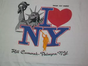 Vintage Love New York Statue Freiheitsstatue Festzug Ringer T-Shirt XL 50/50 Kinderbett Poly - Bild 1 von 6