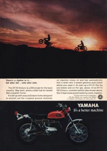 1970 Yamaha Enduro Motorcycle: Theres a Rhythm Vintage Print Ad - Picture 1 of 1