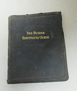 WONDERFUL MINIATURE LEATHER BOUND BOOK "THE BURNS BIRTHDAY BOOK", c. 1887 - Picture 1 of 12