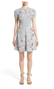 Abito a maglia jacquard floreale Valentino $2950 taglia XS - Foto 1 di 5