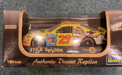 New 1997 Revell 1:64 Diecast NASCAR Steve Grissom Flintstones Chevy Monte Carlo - Image 1 of 2