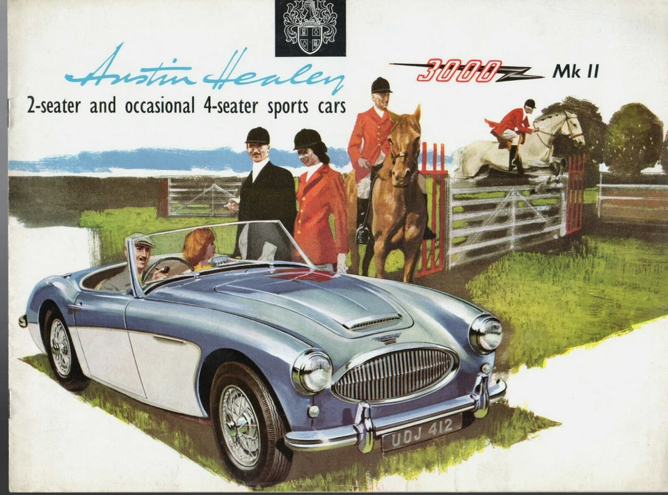 Folleto de ventas del mercado del Reino Unido Austin-Healey 3000 MkII 2 y 4 asientos 1961-62 Foto 1 de 1