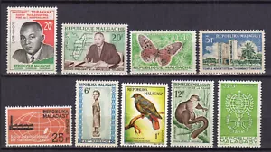 Madagascar 1960-63 un lot de 9 timbres non oblitérés /TE4326 - Imagen 1 de 1