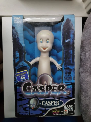 VTG 1994 Casper Nite-Glow Eyes Figure 9" Eye Popping Action Tyco RARE IN BOX NEW Cover