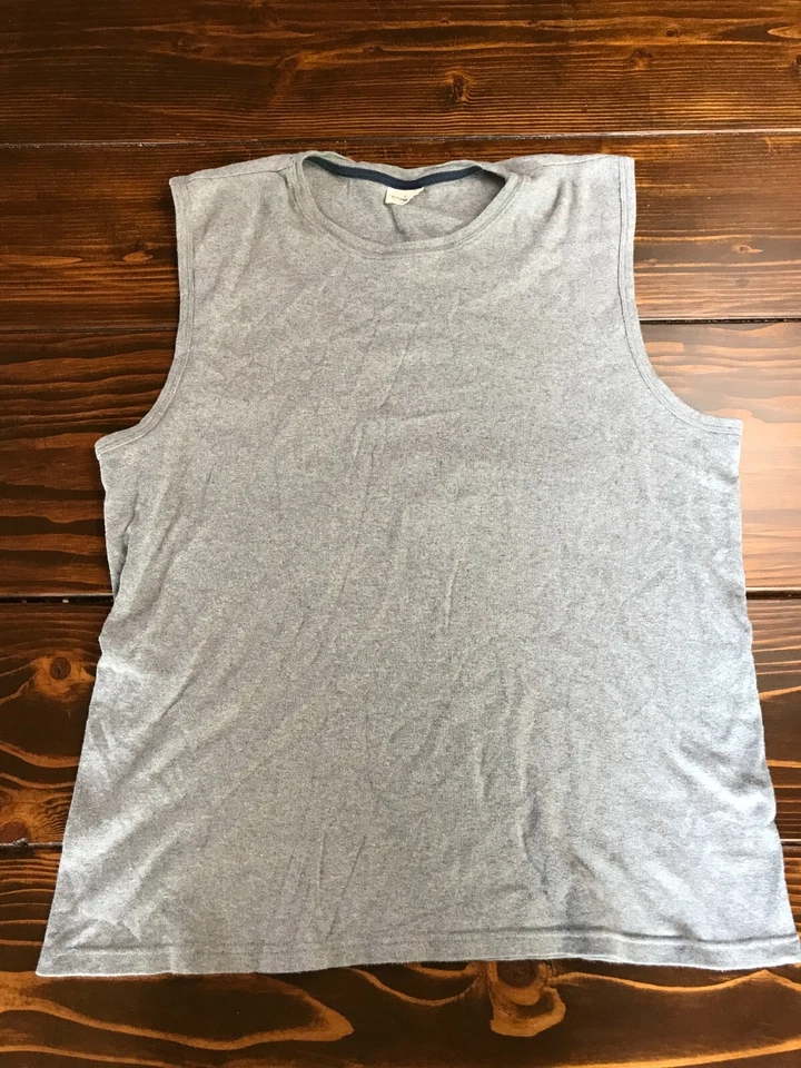 Camisa de entrenamiento Express para hombre talla grande gris jaspeado camiseta sin mangas cuello redondo Foto 1 de 4