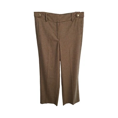 Pantalón Talbots Greenwich Cintura Alta Pierna Ancha Largo Completo Talla 8 Lana Foto 1 de 4