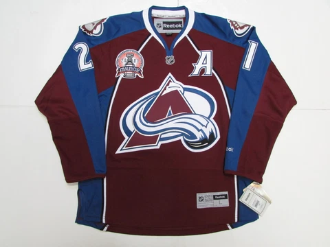 FORSBERG COLORADO AVALANCHE AWAY 2001 STANLEY CUP FINAL REEBOK HOCKEY JERSEY Cover