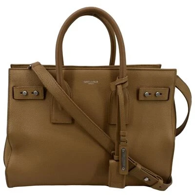 YVES SAINT LAURENT Sac de Jour Leather Shoulder Bag Dark Beige - Image 1 of 4