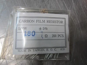 3000 Stück 1/8W 0,125W Watt Carbon Film Widerstand ± 5% 180 Ohm 180EBK-ND - Bild 1 von 3