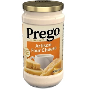 Prego Four Cheese 🧀 Alfredo Pasta Sauce, 14.5 oz Jar (Pack of 2) - Picture 1 of 5