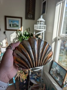Caroline Barton Metallic Mermaid Seashell Clutch Chain Strap WPL11403 - Picture 1 of 7