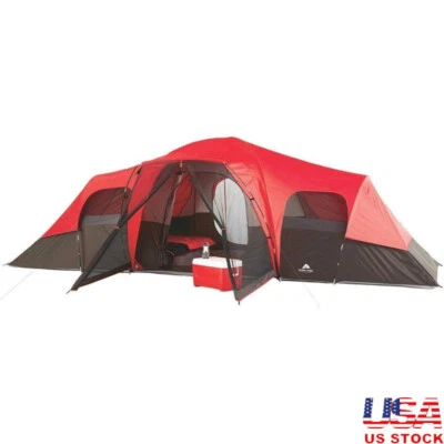 10-Person Family Camping Tent Easy Setup Screen Room Divider Hiking Cabin Tent - Image 1 of 4