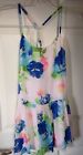 Nwt Abercrombie & Fitch Mini White Dress S Floral Halter Cross-Back Spring