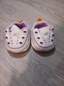 Build A Bear weiß lila aufleuchtend funkelnd Skizzierer Turnschuhe Tennis Teddy Schuh - Bild 1 von 4