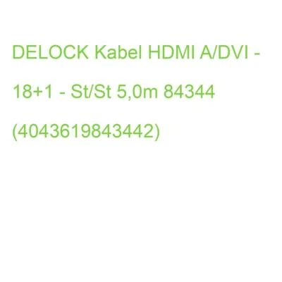 DELOCK Kabel HDMI A/DVI - 18+1 - St/St 5,0m 84344 (4043619843442) - Bild 1 von 2