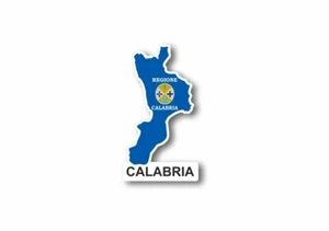 Sticker aufkleber flagge fahne italien italia Karte staat calabria kalabrien - Picture 1 of 1