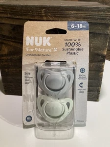 Paquete de 2 chupetes de ortodoncia NUK para la naturaleza 6-18 m sin BPA - Imagen 1 de 2