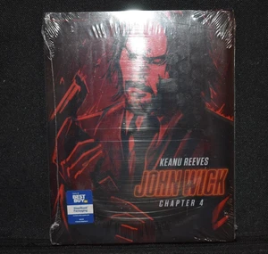 John Wick: Chapter 4 (4K UHD, Blu-Ray, Digital) Best Buy Excl. SteelBook ~ OOP - Picture 1 of 2