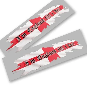 England till i die flag jack torn style graphics stickers decals x 2 500mm LRG - Picture 1 of 7