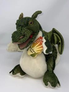 Folkmanis Green Baby Dragon Hand Puppet 10" Plush Stuffed Animal - Picture 1 of 8