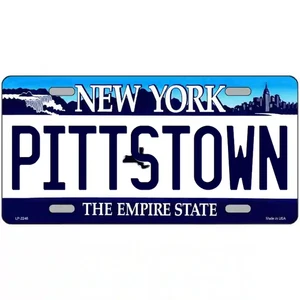 Pittstown New York Blue Metal Sign - Imagen 1 de 1