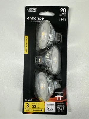 Feit Electric BPBAB/930CA/3 12V 2.6W 3000K 200 Lumens Dimmable LED Light Bulb - Image 1 of 2