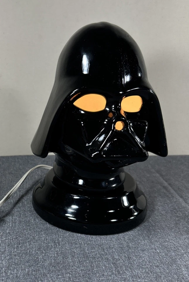 Star Wars Darth Vader Ceramic Head Bust Lamp Or Night Light Mancave Signed VTG - Image 1 of 4