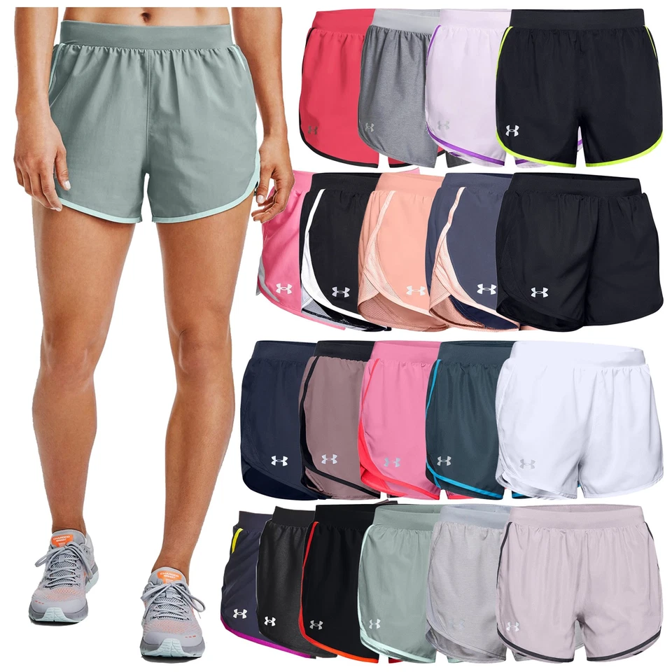 Pantalones Cortos Under Armour Damas Fly-By 2.0 3.5" UA Gimnasio Entrenamiento Correr Crossfit Foto 1 de 1