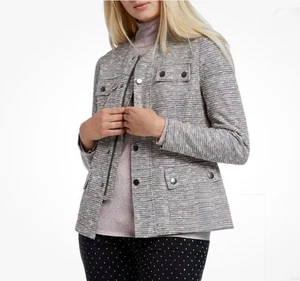 NIC+ZOE Beige/Silber "The Ritz" Metallic Tweed Sakko Gr. XS UVP 188€ - Bild 1 von 8