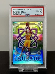 2016 Panini Excalibur Kobe Bryant Crusade Camo PSA 10 Gem mint - Picture 1 of 2