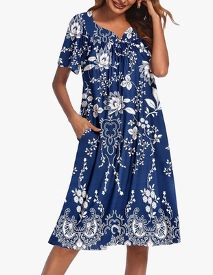 Vestido de casa para mujer EKOUAER con bolsillos (Amazon) Foto 1 de 3