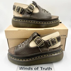 Dr. Martens 40526200 DUNNET FLOWER sandali MARRONE ALGHE UK3-9 nuovi - Foto 1 di 24