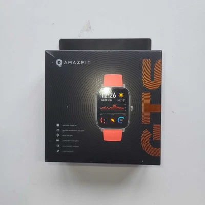 Amazfit GTS A1914 Smart Watch, Vermillion Orange AMOLED Grey Unisex S Modes - Image 1 of 4