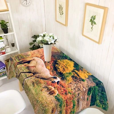 3D Sheep Tablecloth Table Cover Cloth Birthday Party AJ WALLPAPER UK Lemon - Image 1 of 4