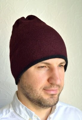 Sombrero de hombre esponjoso 100% cachemir hecho a mano Foto 1 de 4