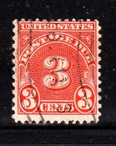 #J82 3 CENT POSTAGE DUE F-VF USED dd - Picture 1 of 2