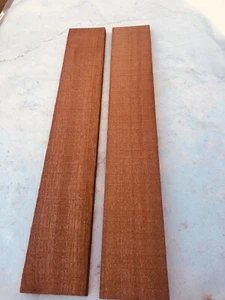 SOLID MAHOGANY TIMBER SAWN HARDWOOD BLANKS CRAFT HOBBY DIY X2 - Picture 1 of 11